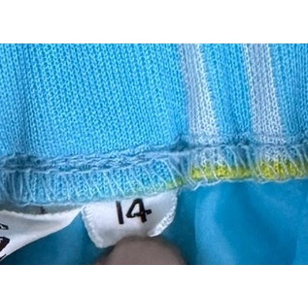Haymaker Vintage Polyester Short Skirt Size 14 Blue Yellow Check - Picture 6 of 8